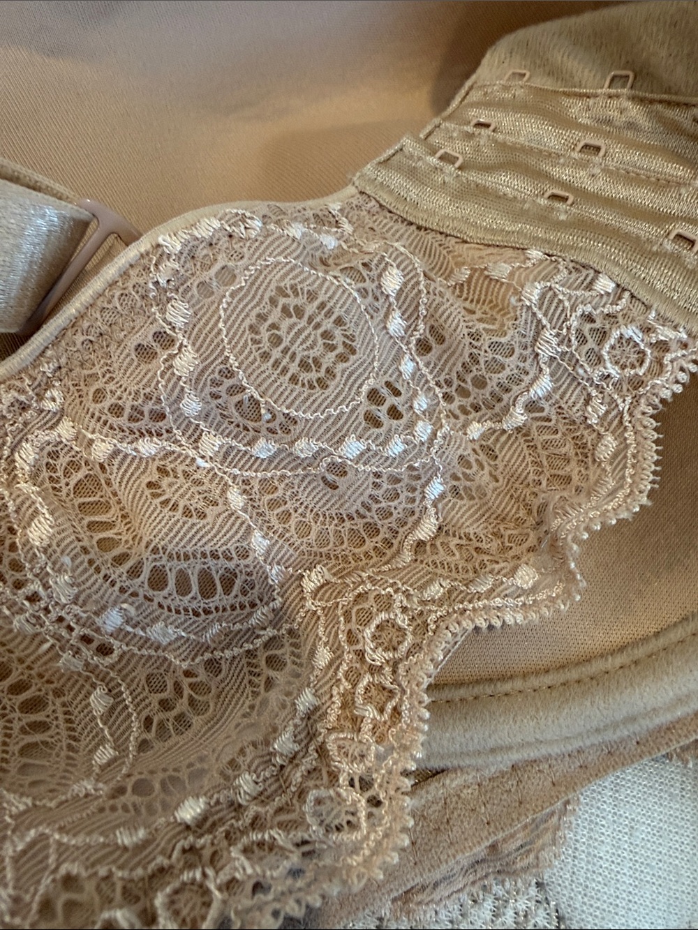 Chantelle Nude Bra Label with Gold Logo - Picture 3 of 6